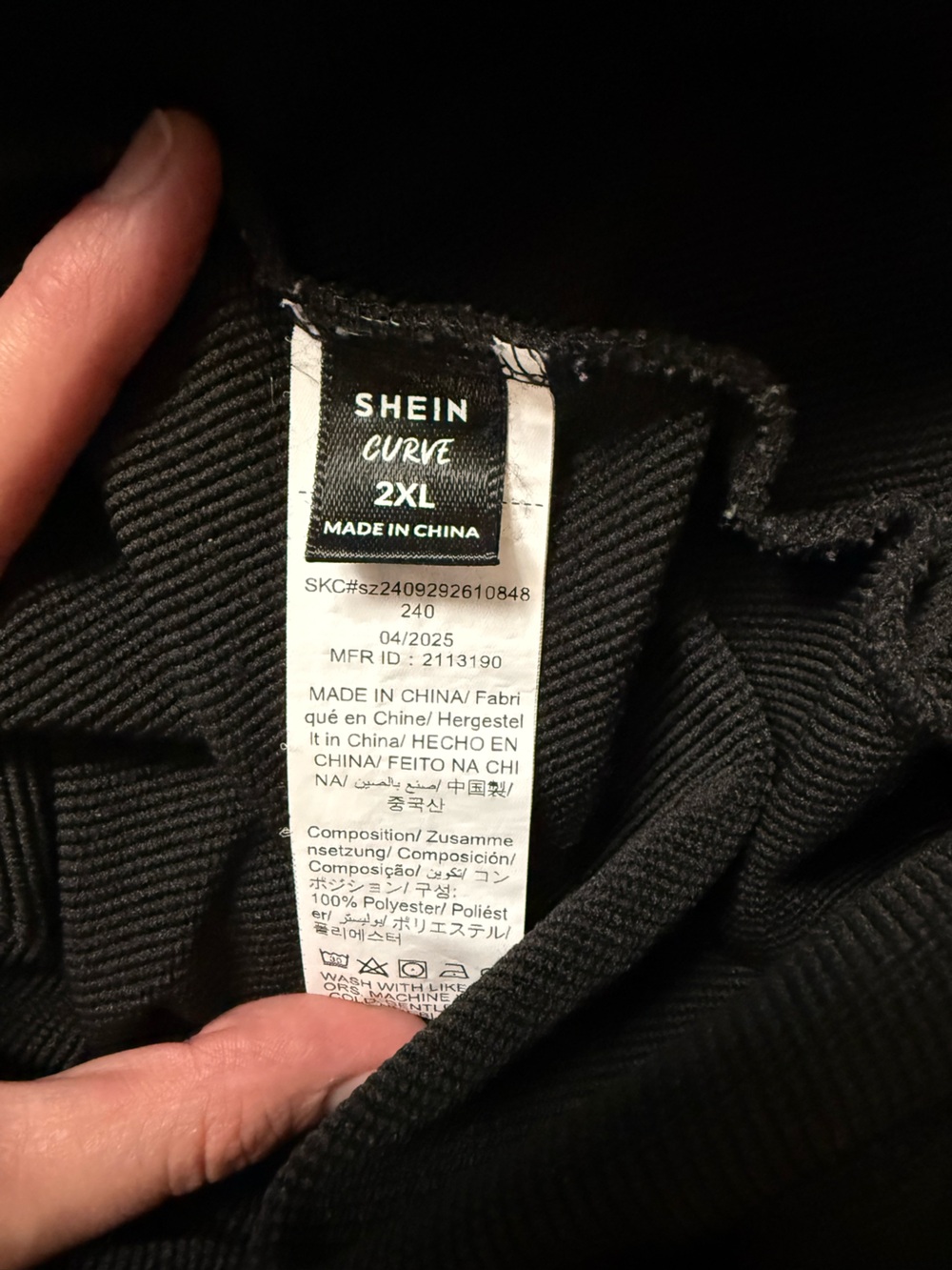 SHEIN Black Wide Leg Pants